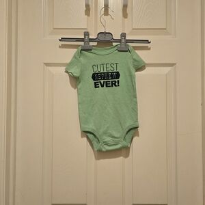 Carter's Onesie Bodysuit that says "CUTEST NEPHEW EVER" Size 18 Months